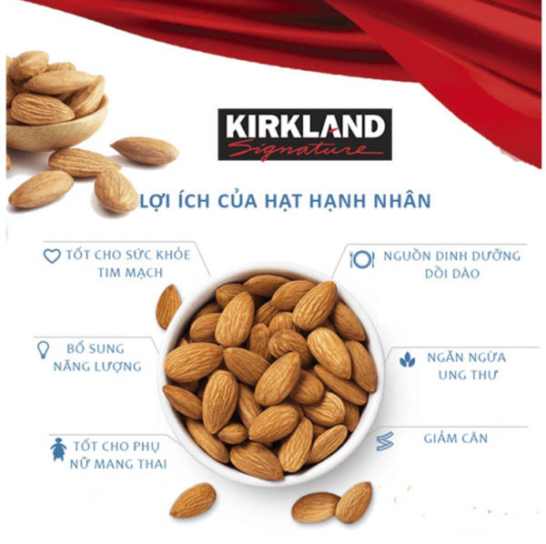 Hạt hạnh nhân tách vỏ Kirkland